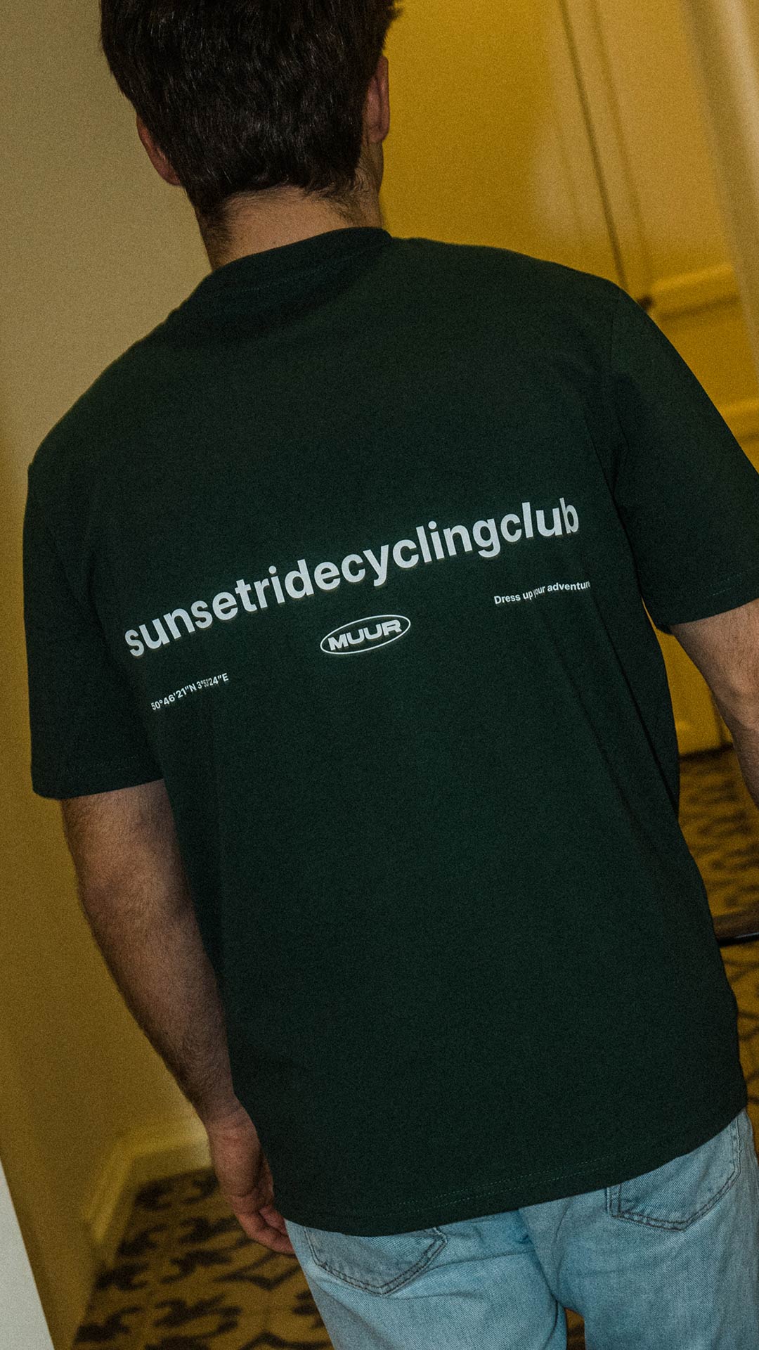 Imagen de Sunset Ride Green Regular T-Shirt